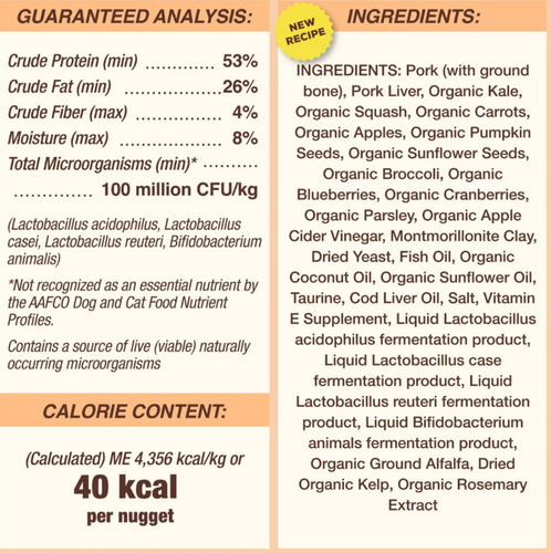 Primal Freeze-Dried Nuggets Grain Free Pork Formula Complete Diet Cat Food
