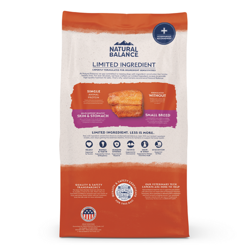 Natural Balance Limited Ingredient Grain Free Salmon & Sweet Potato Small Breed Recipe Dry Dog Food