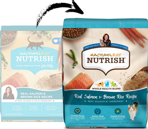 Rachael Ray Nutrish Natural Salmon & Brown Rice Recipe Dry Cat Food