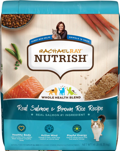 Rachael Ray Nutrish Natural Salmon & Brown Rice Recipe Dry Cat Food