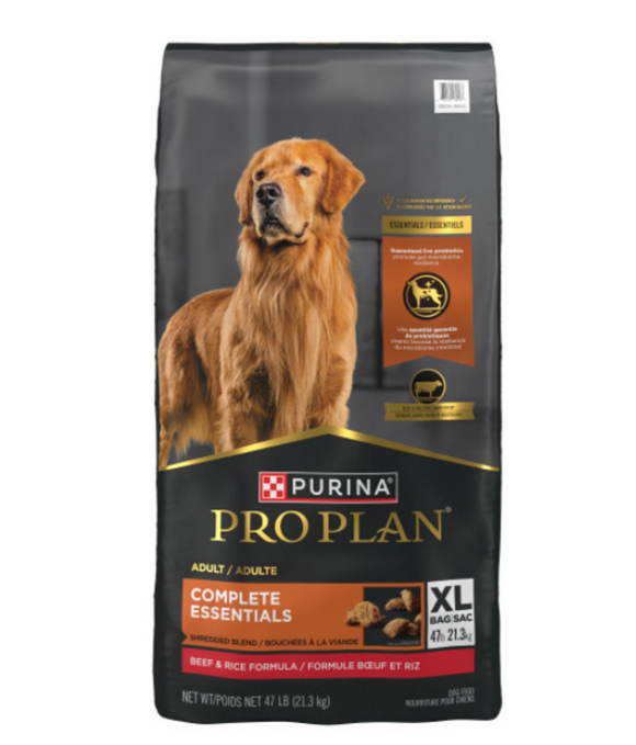 Purina Pro Plan Complete Essentials Shredded Blend Beef & Rice Formula Dry Dog Food