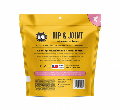 Bixbi Hip & Joint SALMON Jerky Dog Treats