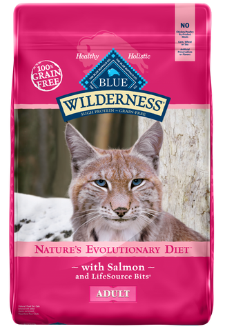 Blue Buffalo Wilderness High-Protein Grain-Free Adult Salmon Recipe Dry Cat Food