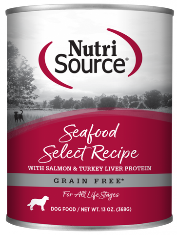 NutriSource Grain Free Seafood Select Formula Canned Dog Food