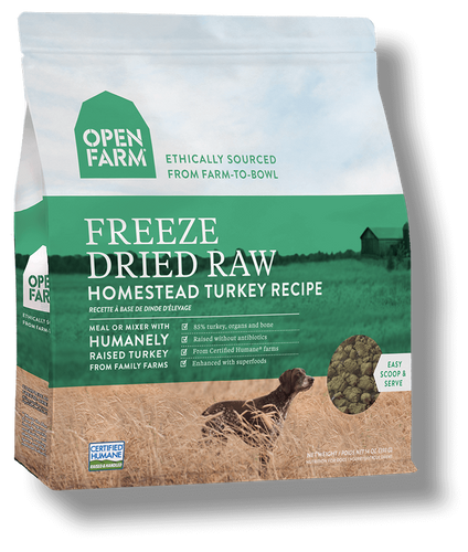 Open Farm Grain Free Homestead Turkey Recipe Freeze Dried Raw Dog Food