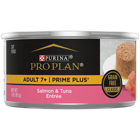 Purina Pro Plan Prime Plus 7+ Salmon & Tuna Entree Classic Canned Cat Food