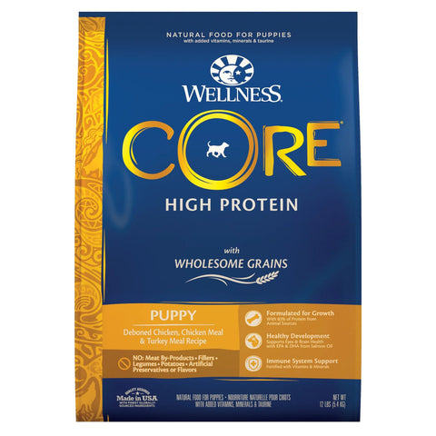 Wellness CORE High Protein Wholesome Grains Puppy Recipe Dry Dog Food