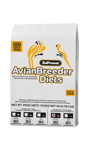 Zupreem AvianBreeder Natural Food with Added Vitamins and Minerals for Parrots and Conures