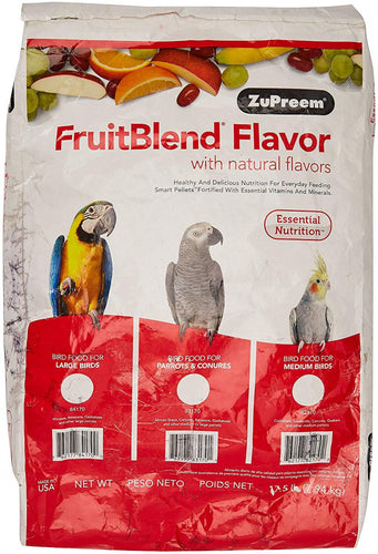 Zupreem FruitBlend Flavor Food with Natural Flavors for Large Birds